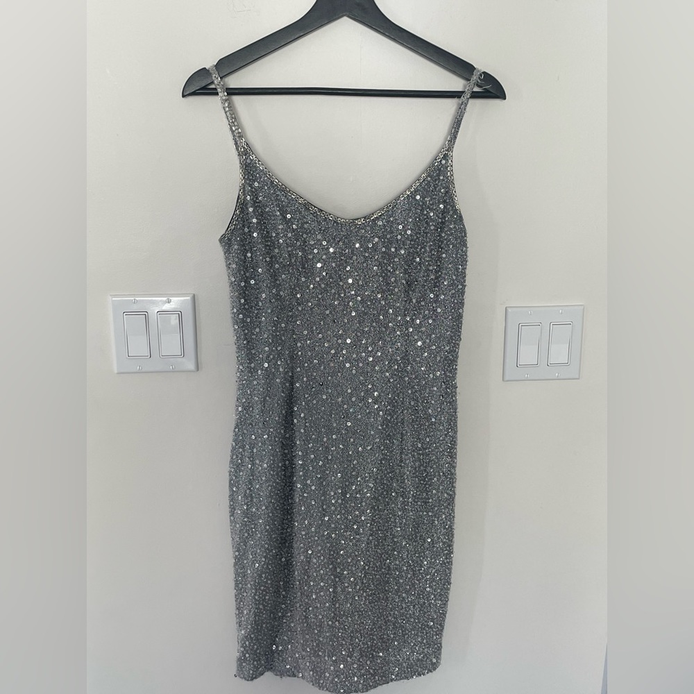 SILVER MINI DRESS